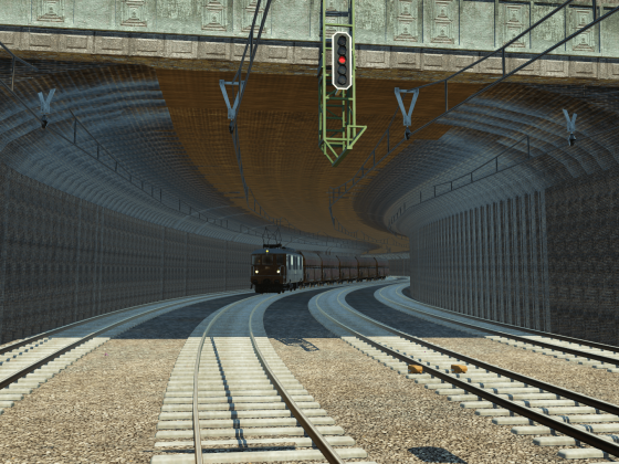 Tunneldekoration von Aussen