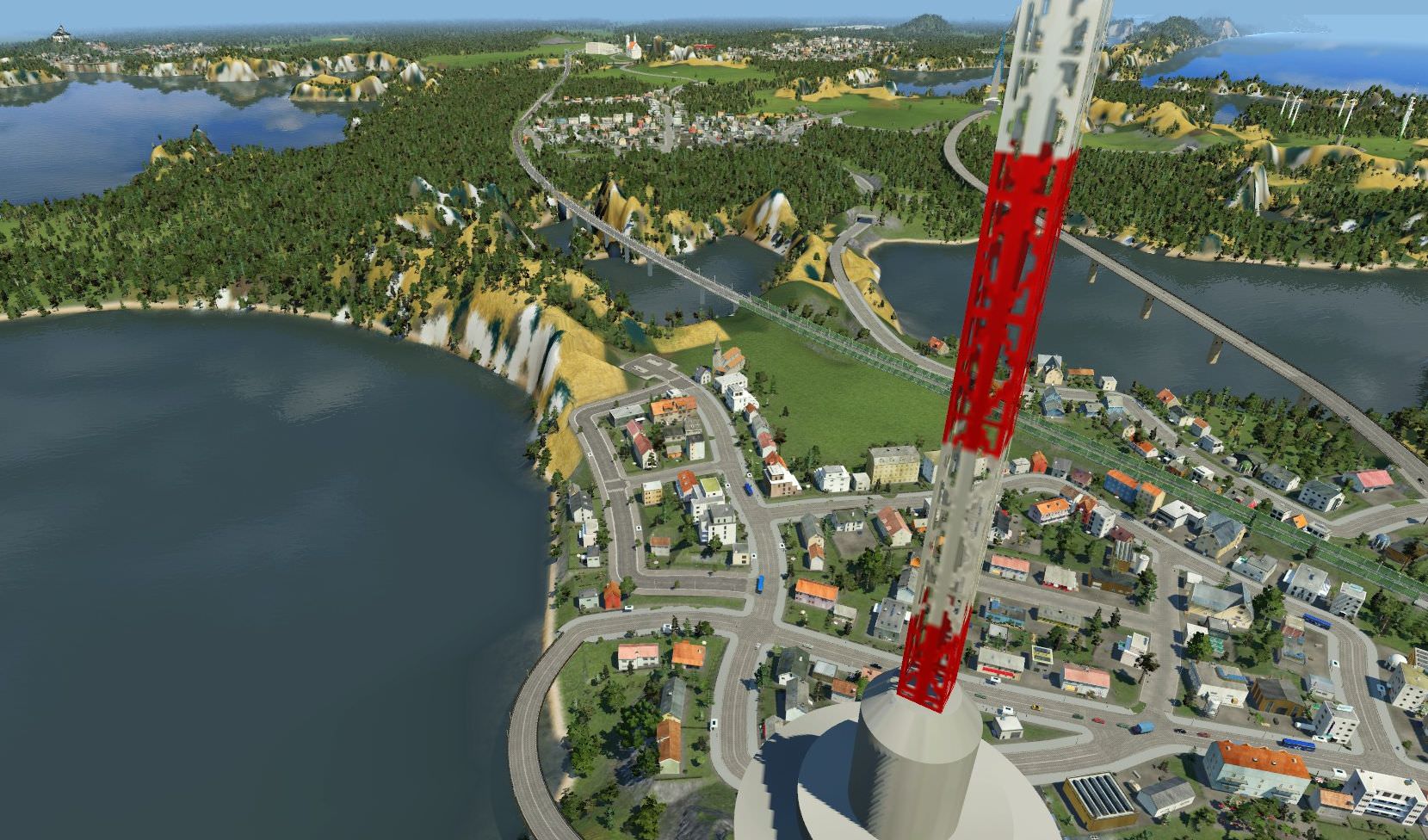 Blick Vom Fernsehturm in Sassnitz