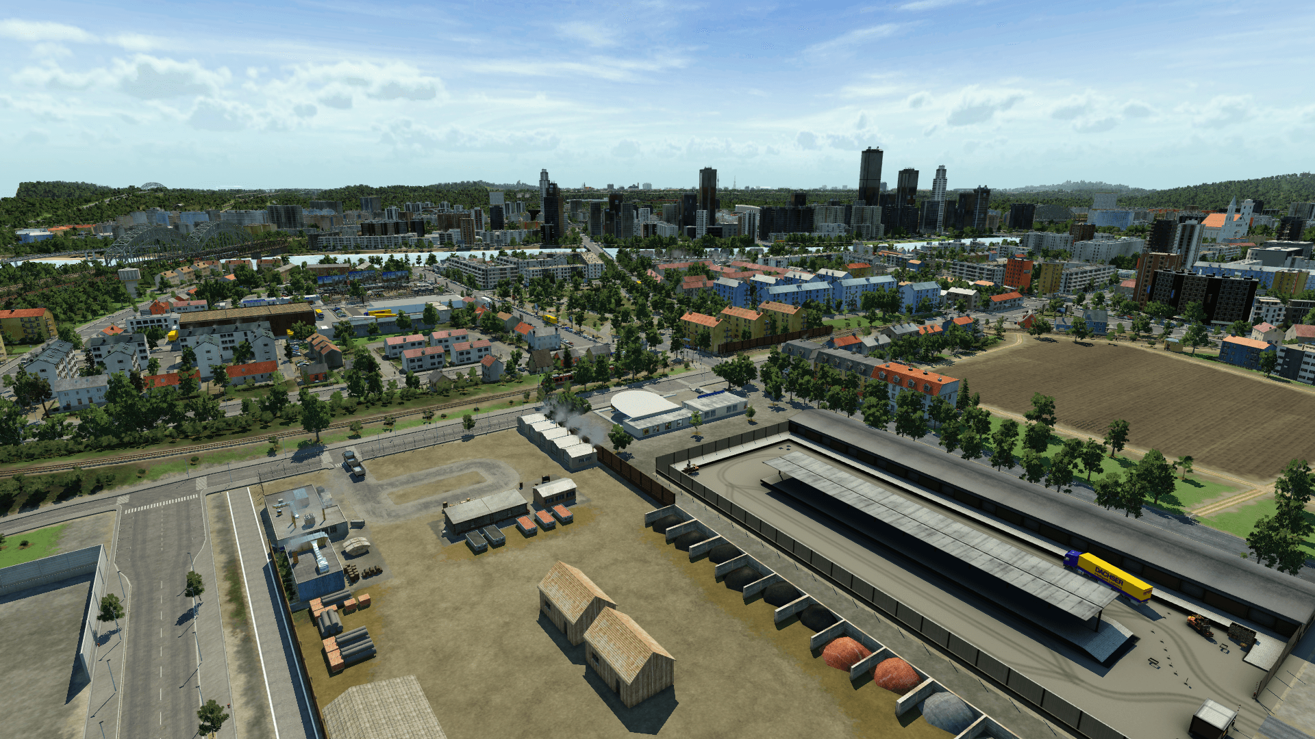 Blick auf die zentrale Stadt