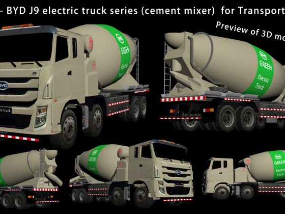 [WIP] - BYD J9 electric truck series (cement mixer)