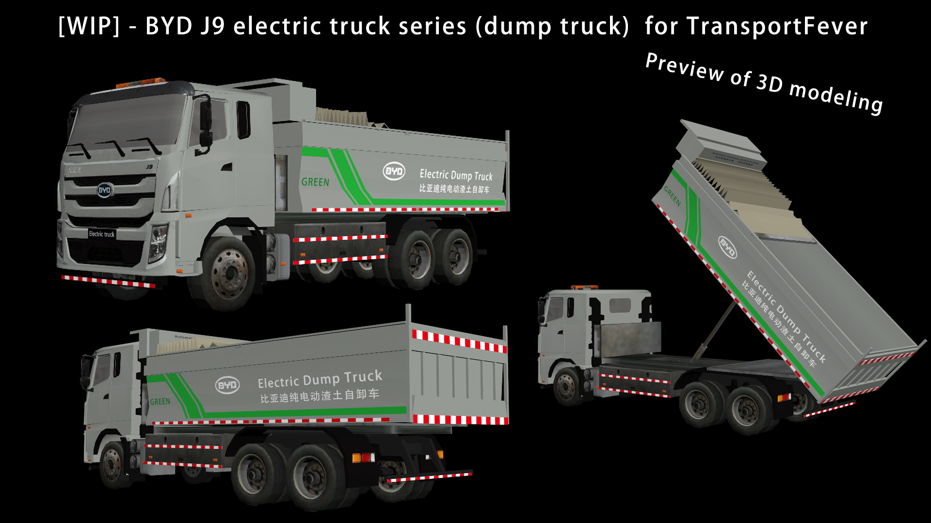 [WIP] - BYD J9 electric truck series (dump truck)