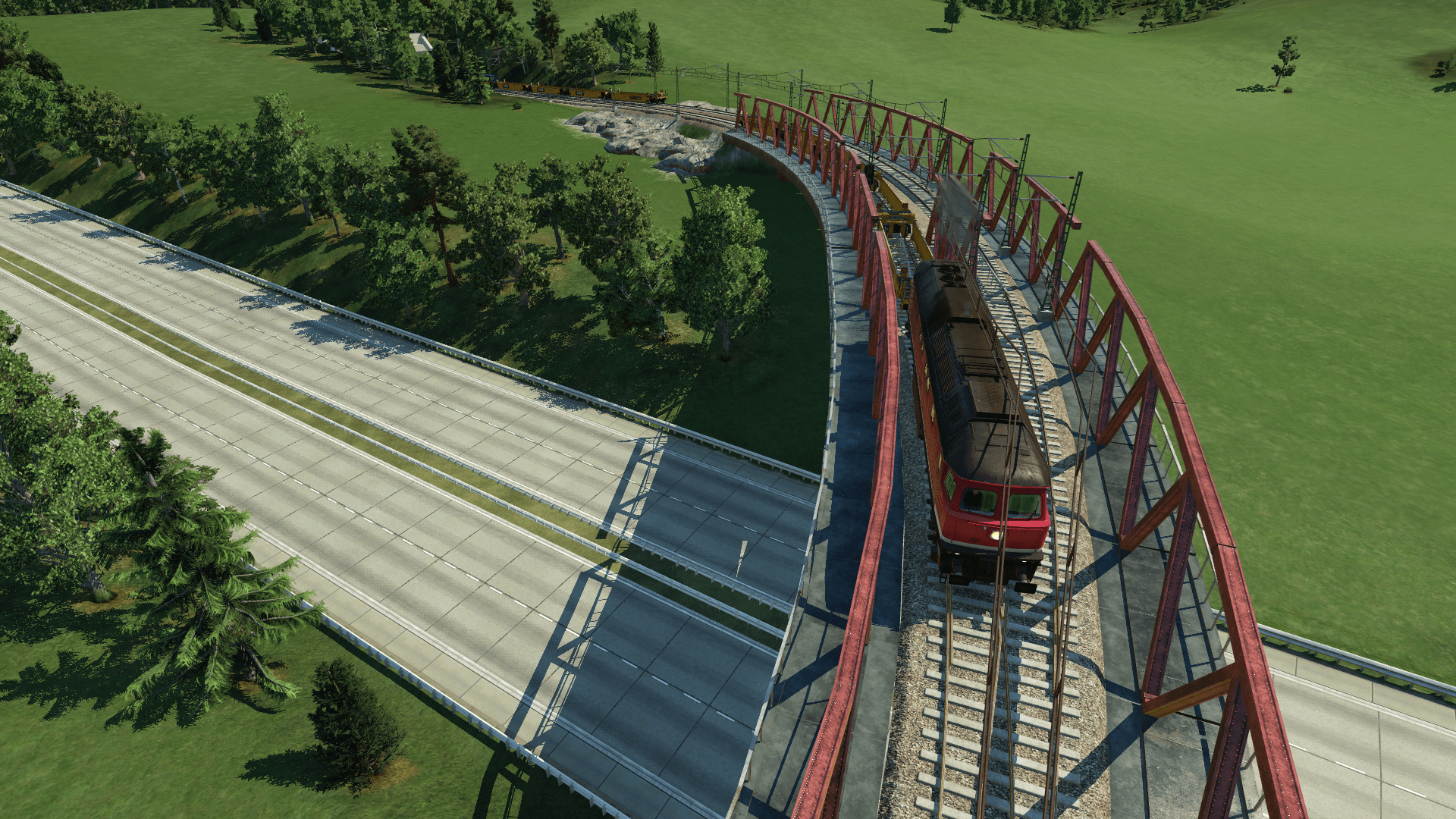 Über die Autobahn hinweg :-)