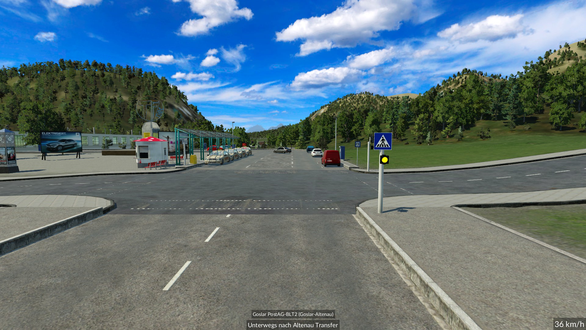 Mit dem Postbus unterwegs in Goslar zu einem Kloster