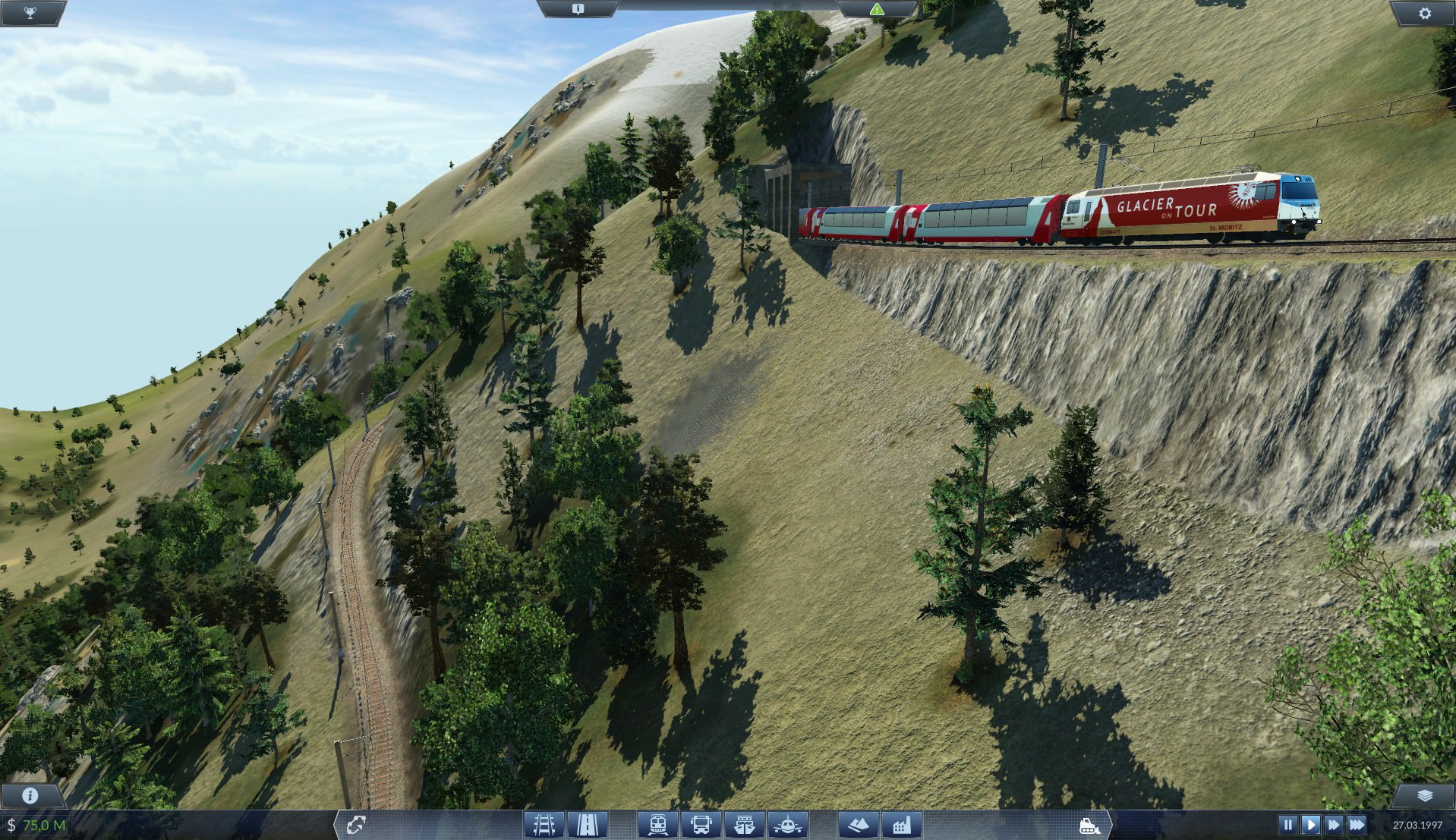 Glacier Express auf Bergfahrt