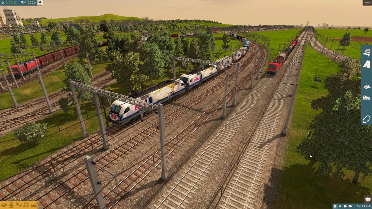 Güterbahnhof und hauptlinie