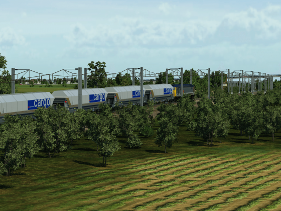 Biomass train for Drax power station.