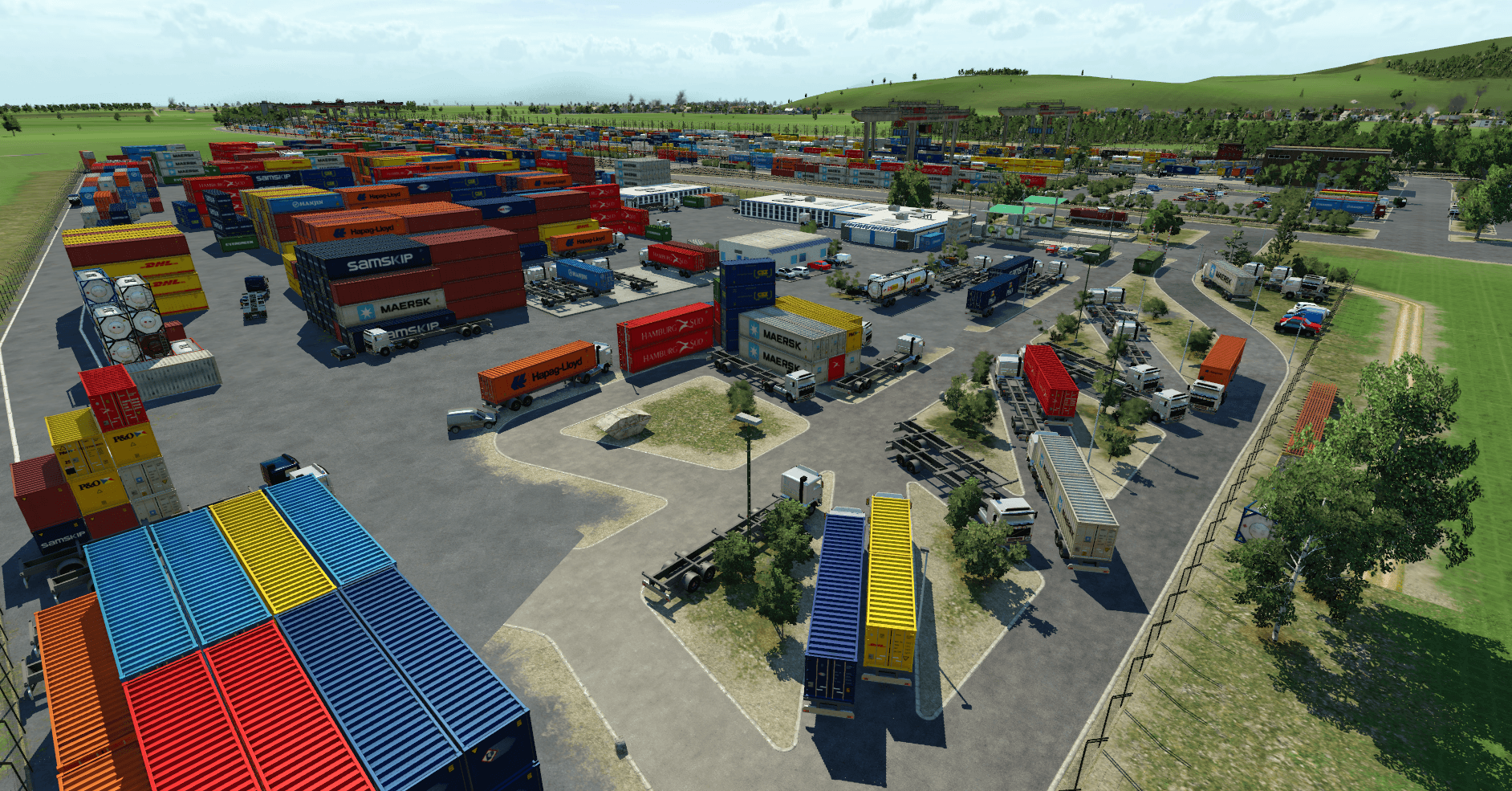Containerterminal München-Riem am Umschlagbahnhof