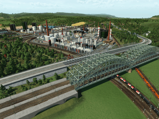 Brücken-Pärchen Raffinerie