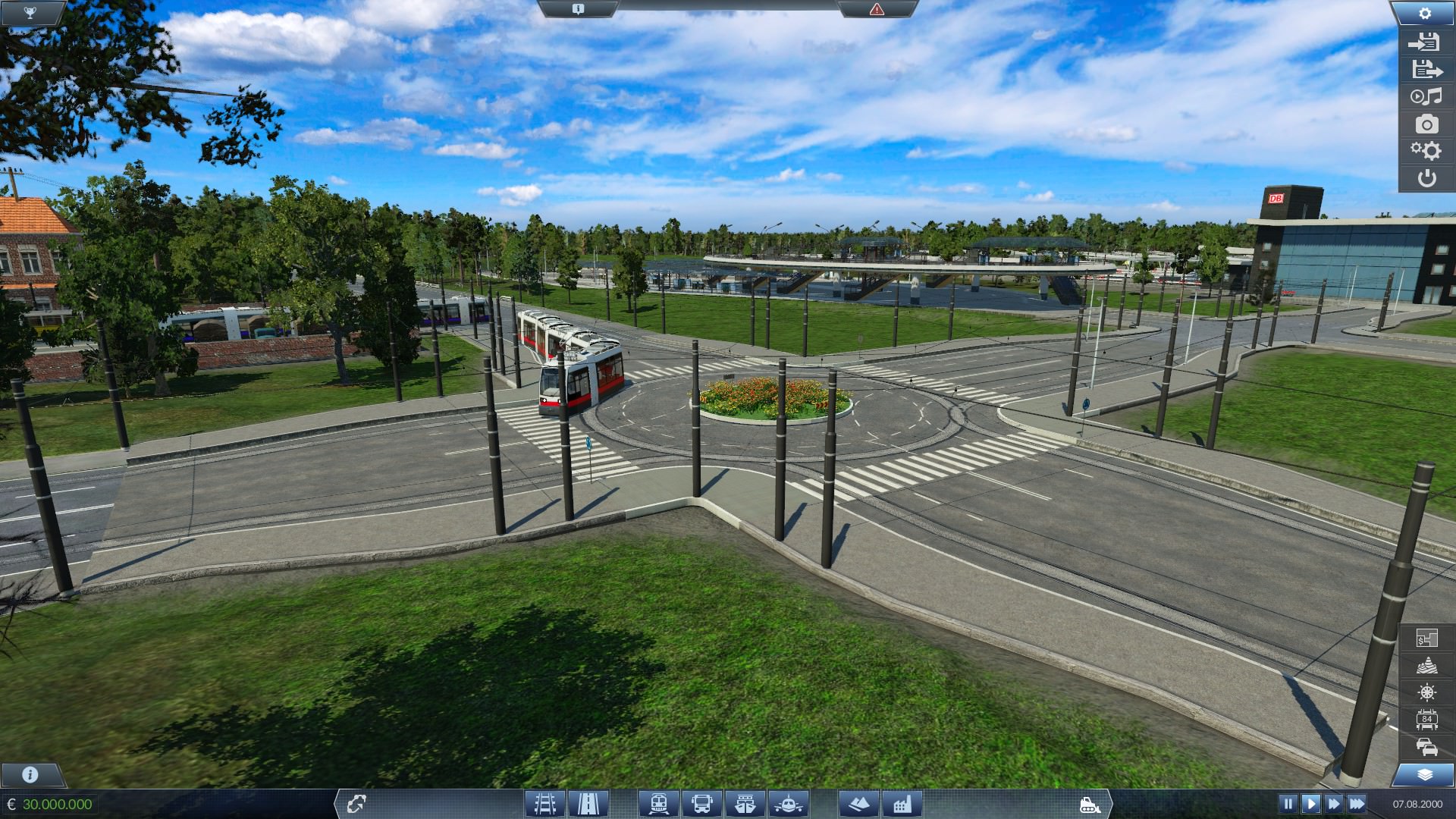 Der erste Kreisverkehr vorm Bahnhof