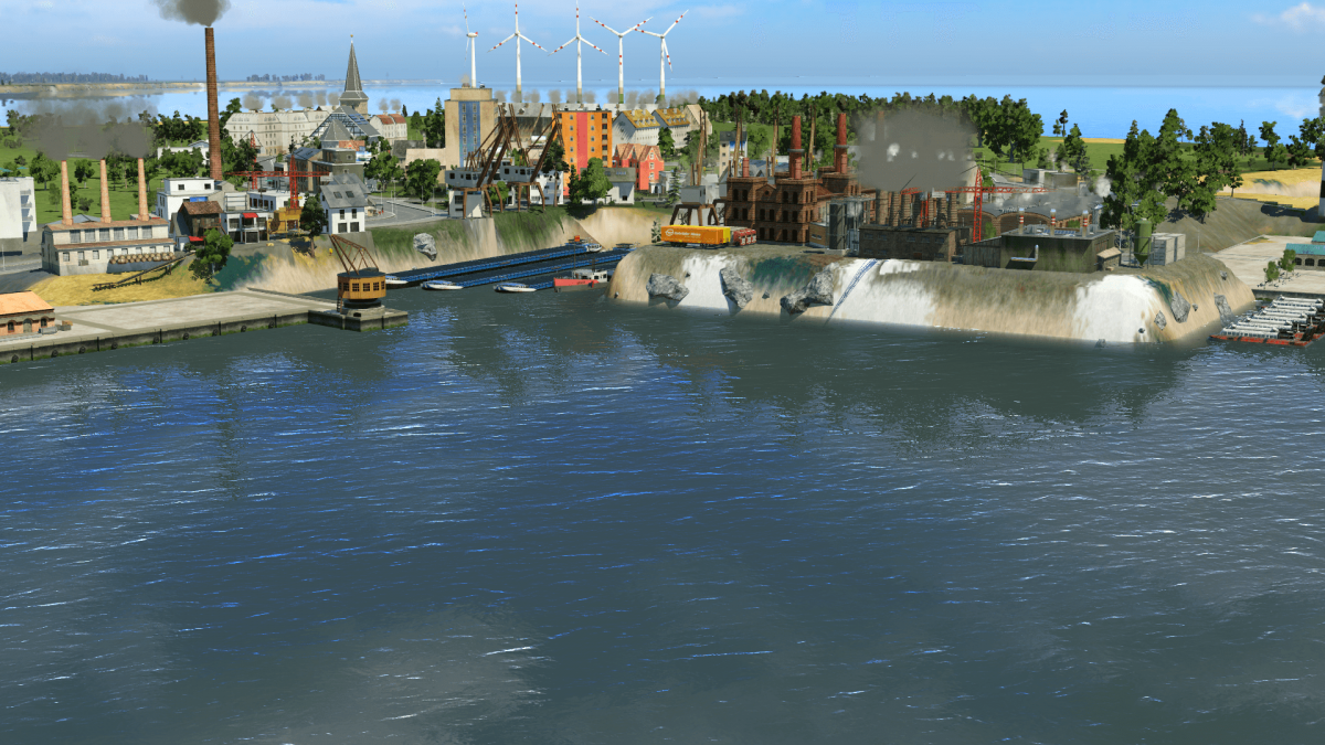 Alter und neuer Industriehafen der Hallig