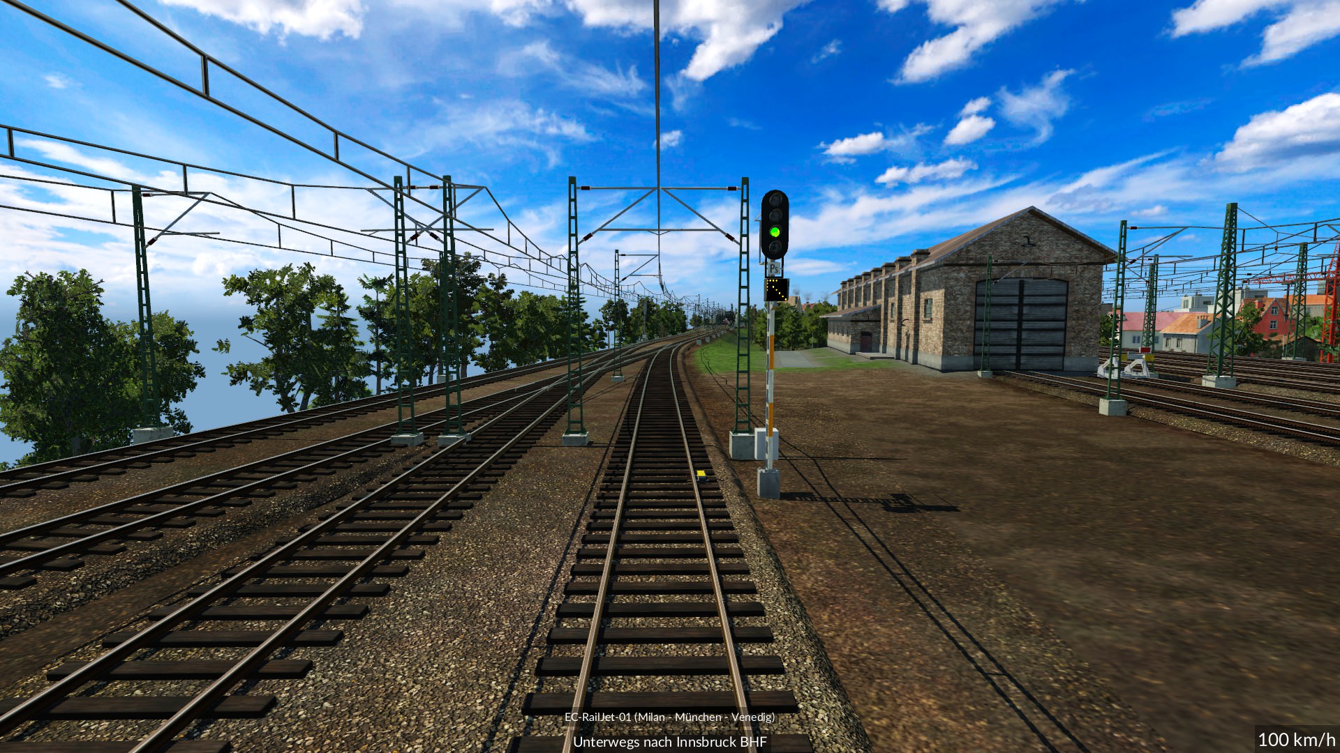 neue Lichtanlage Freie fahrt nach Links auf das Hauptgleis