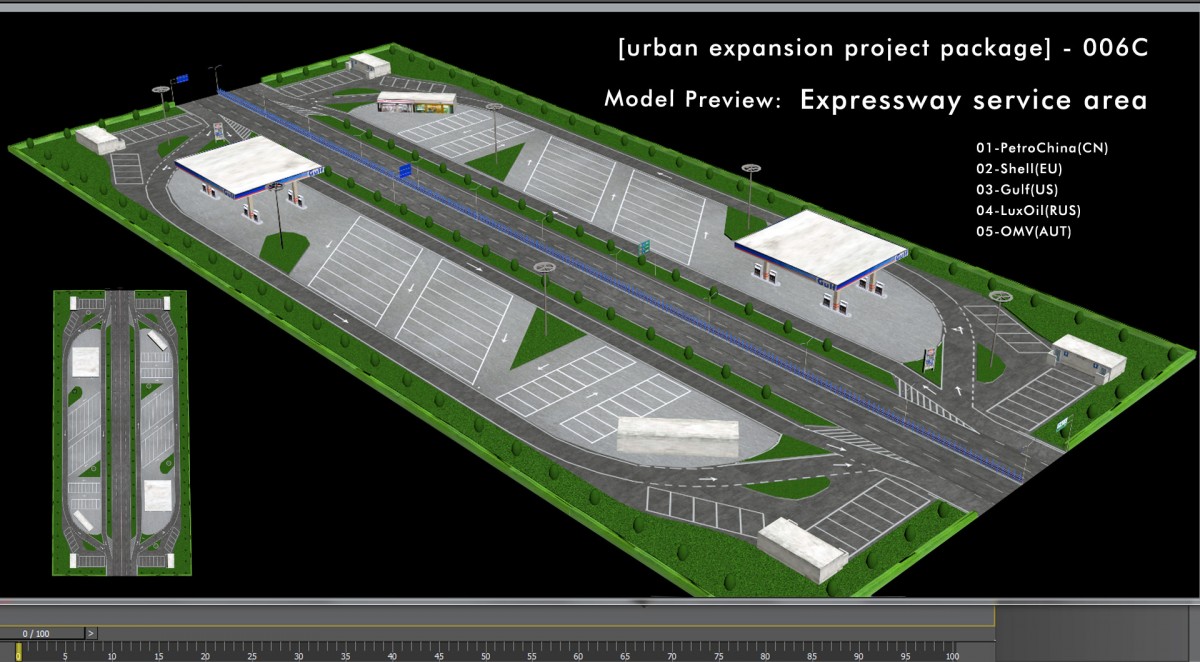 [Model Preview] - Expressway service area