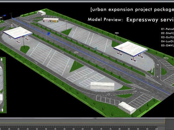 [Model Preview] - Expressway service area