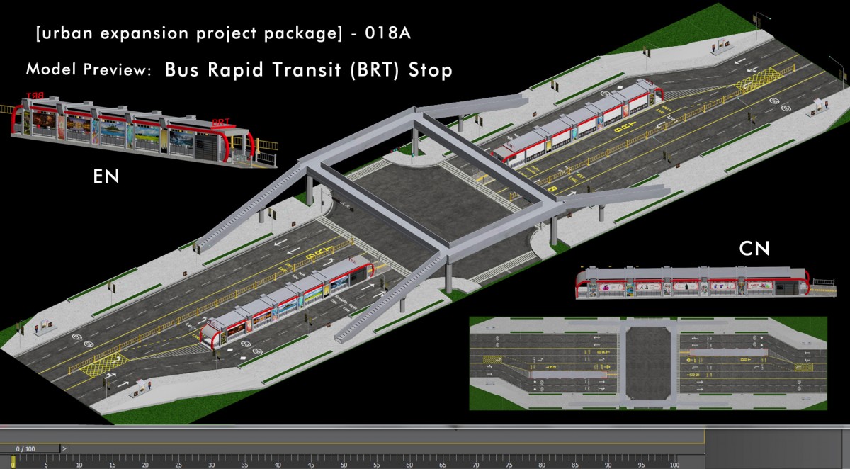 [Model Preview] - Bus Rapid Transit (BRT) Stop