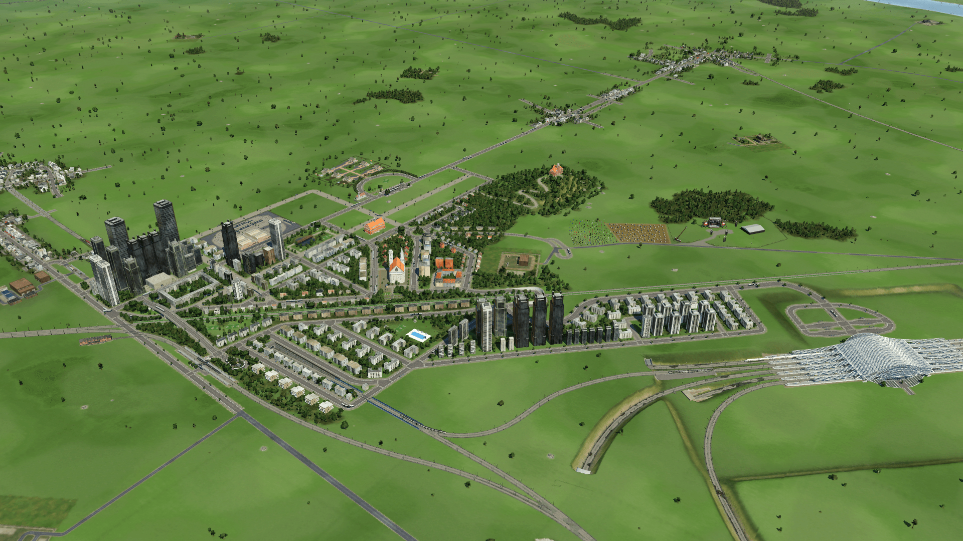 Die Stadt nimmt Formen an