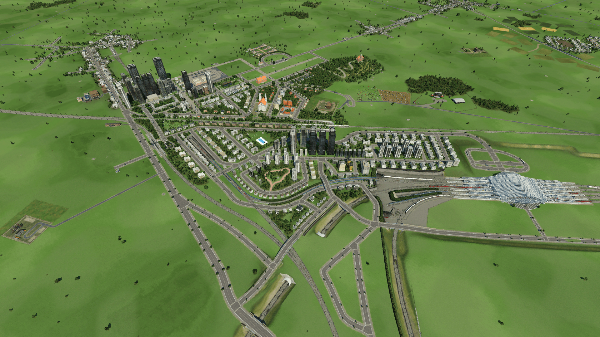 Aktueller Stand der neuen Stadt