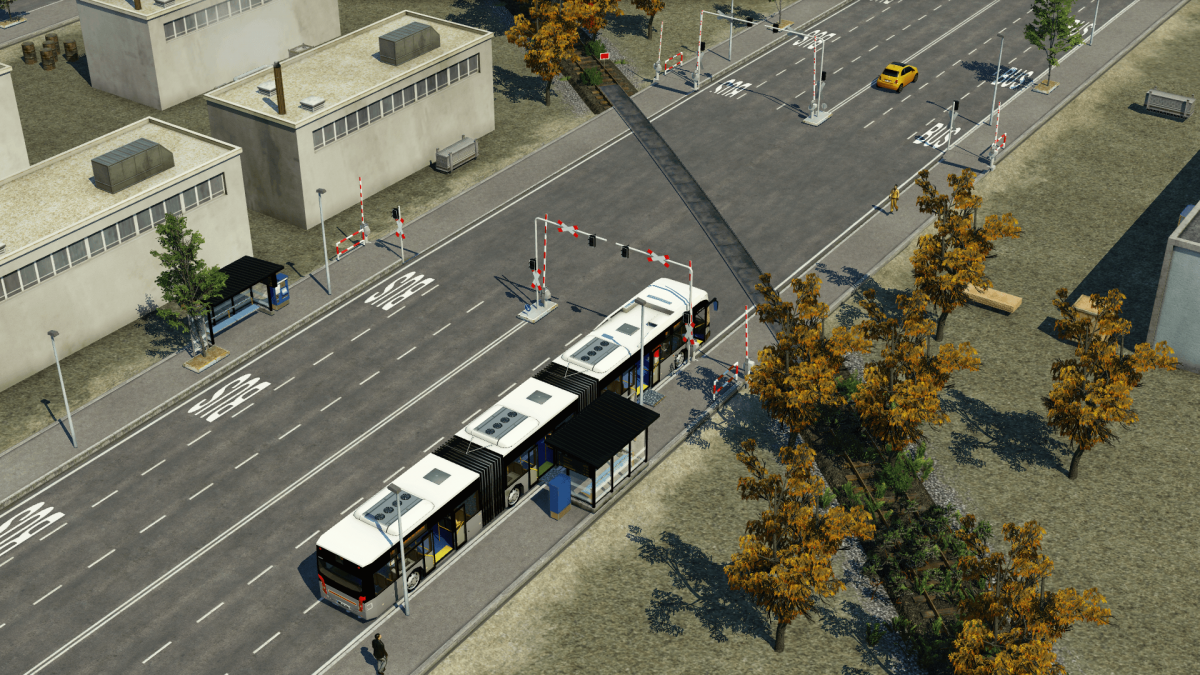 Bushaltestelle im Industriegebiet