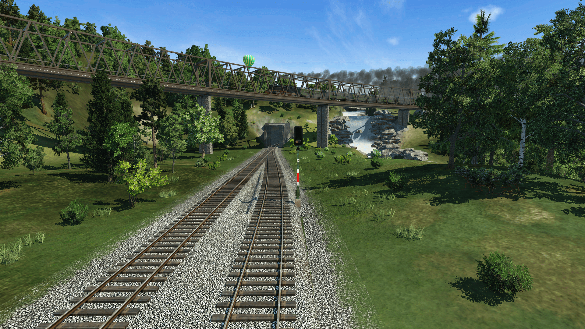 Die Bergbahn auf ihrem Weg zum Gipfel