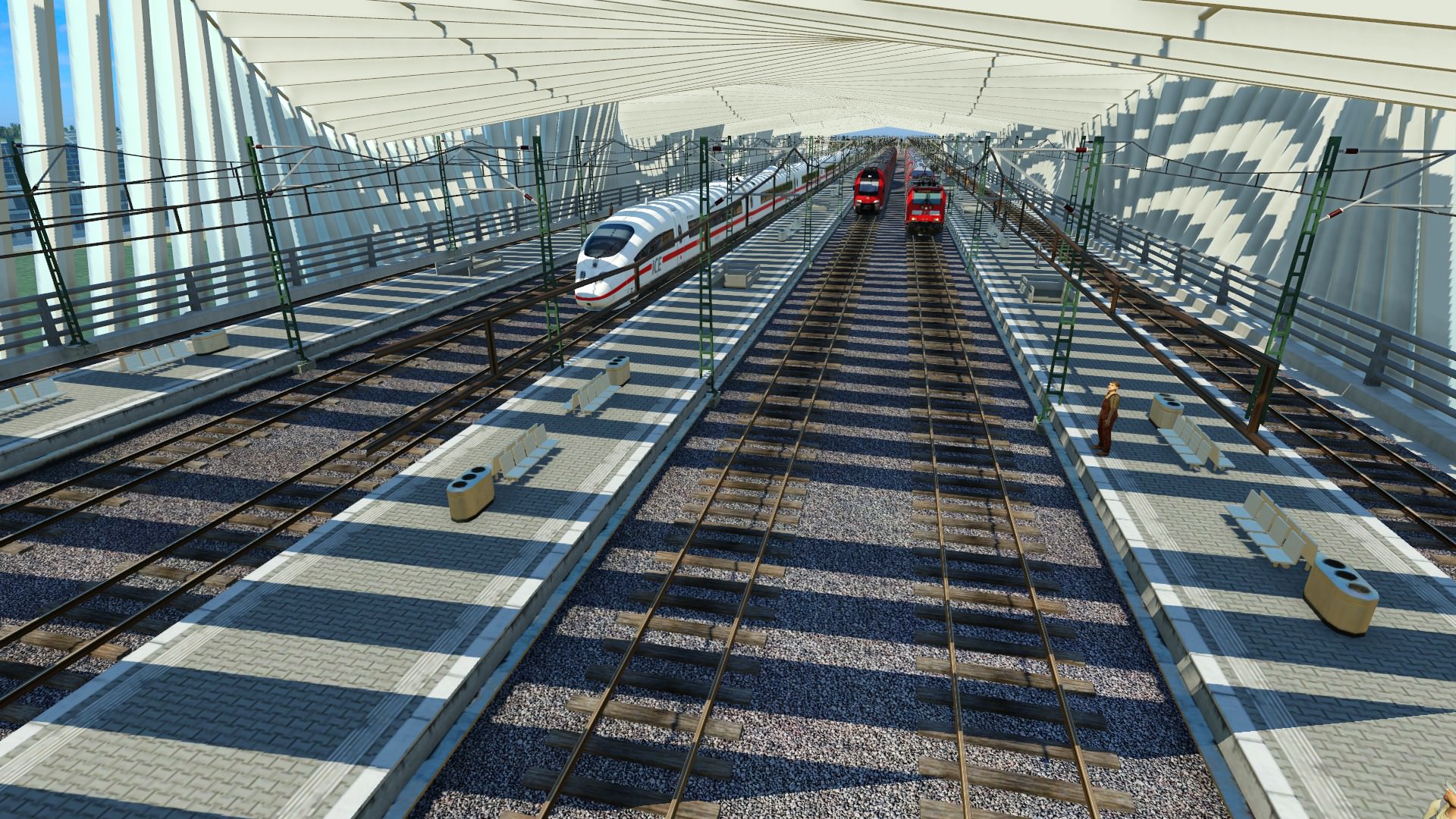 Hochbahnhof am Flughafen