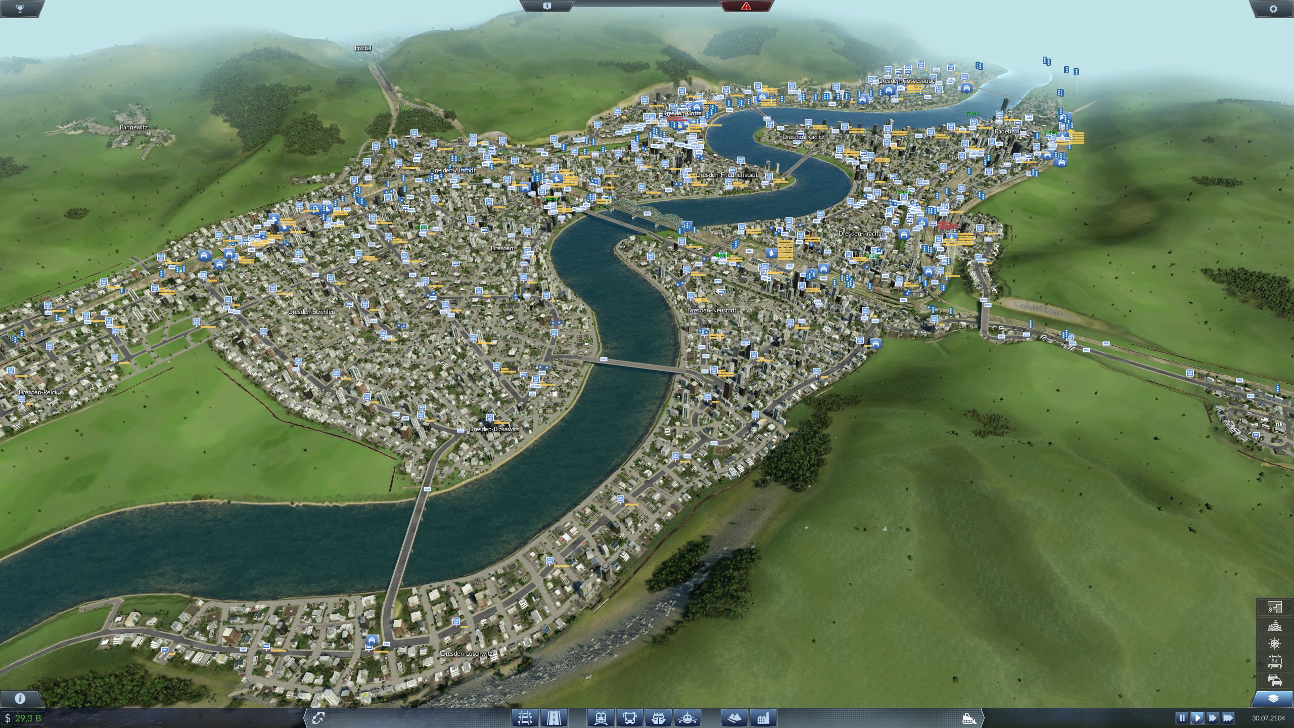 Dresden ca. 45000 Einwohner
