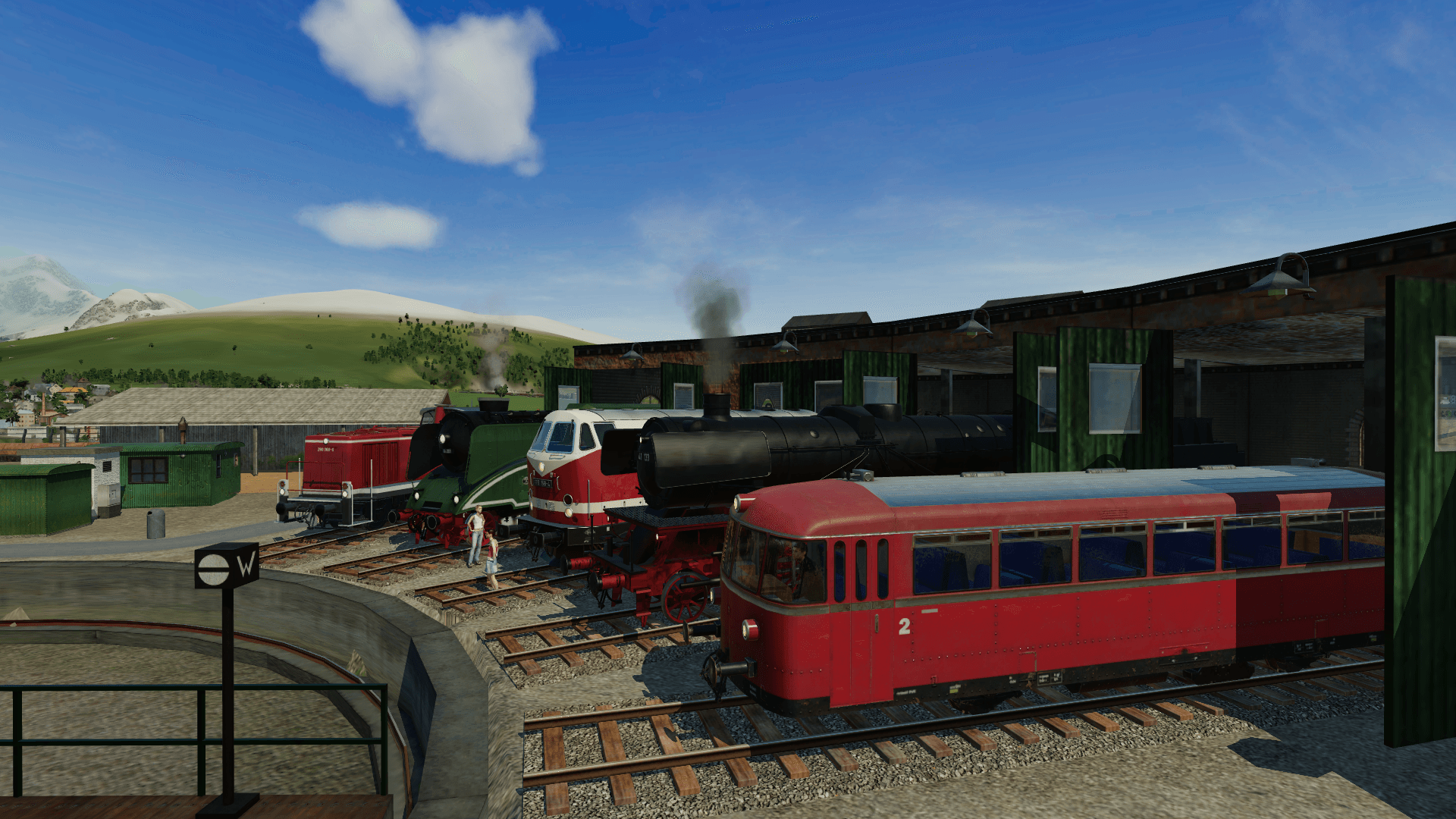 Fahrzeugparade im Bahnmuseum / BW Schwyz