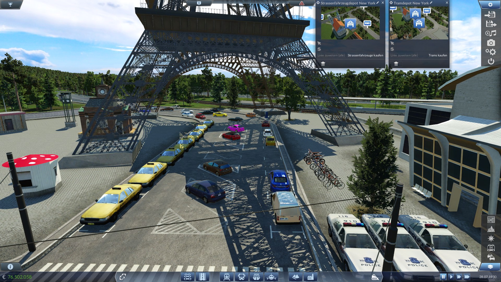 Parken unterm Eiffelturm
