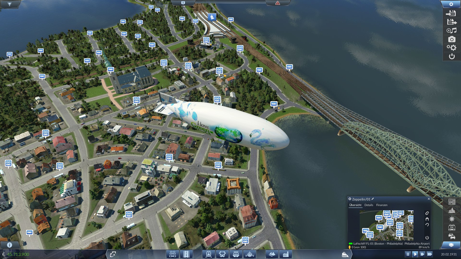 Zeppelin Flug über New York