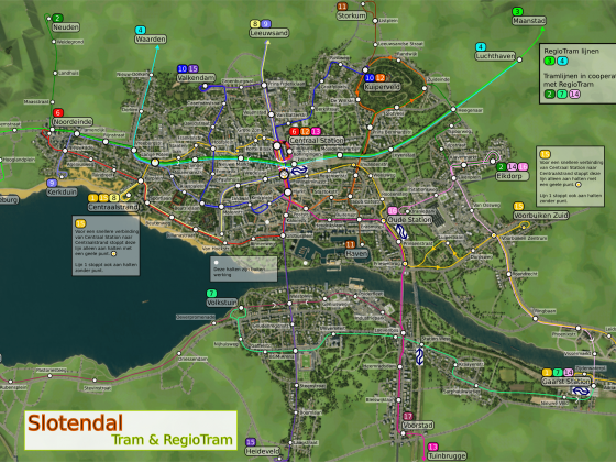 Netzplan Slotendal - Tram & RegioTram