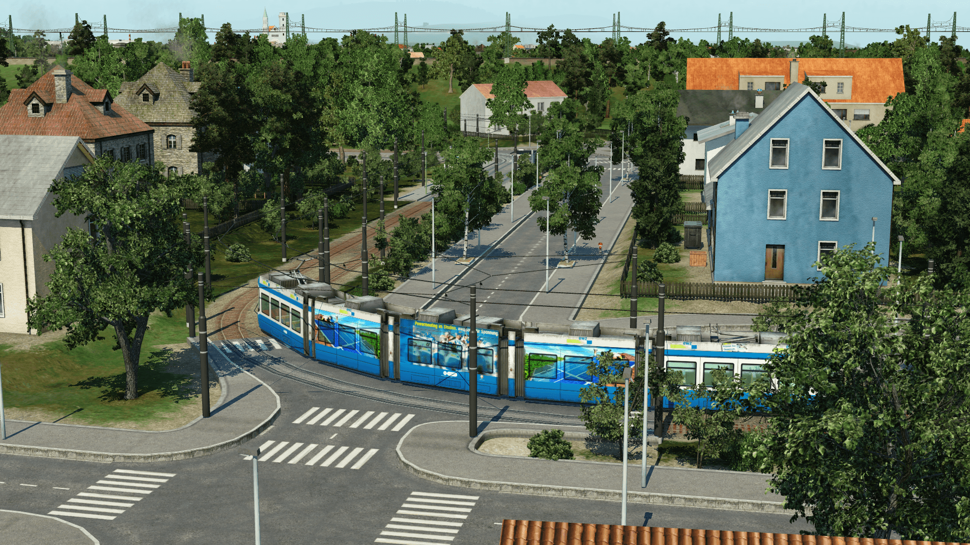 Tram im Vorort