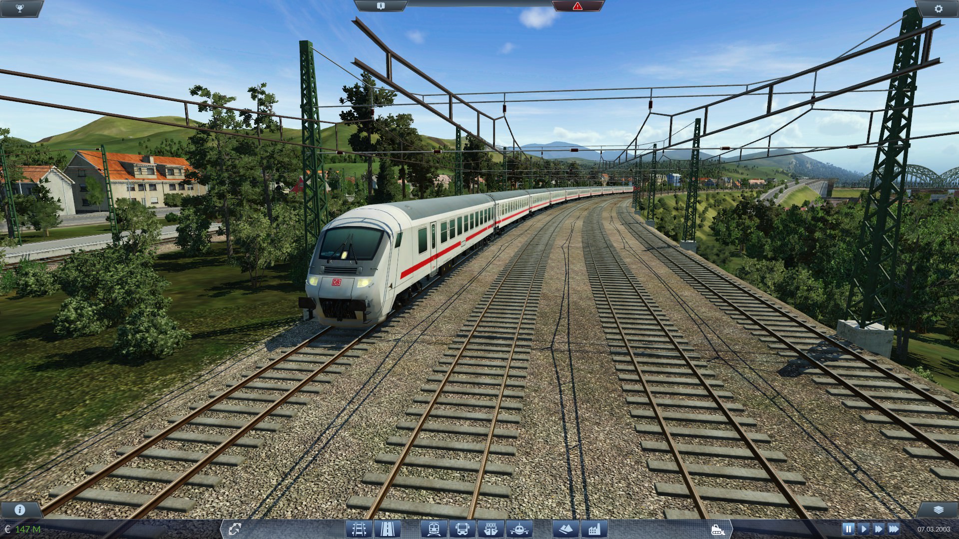 Intercity bei der Orts-Ausfahrt