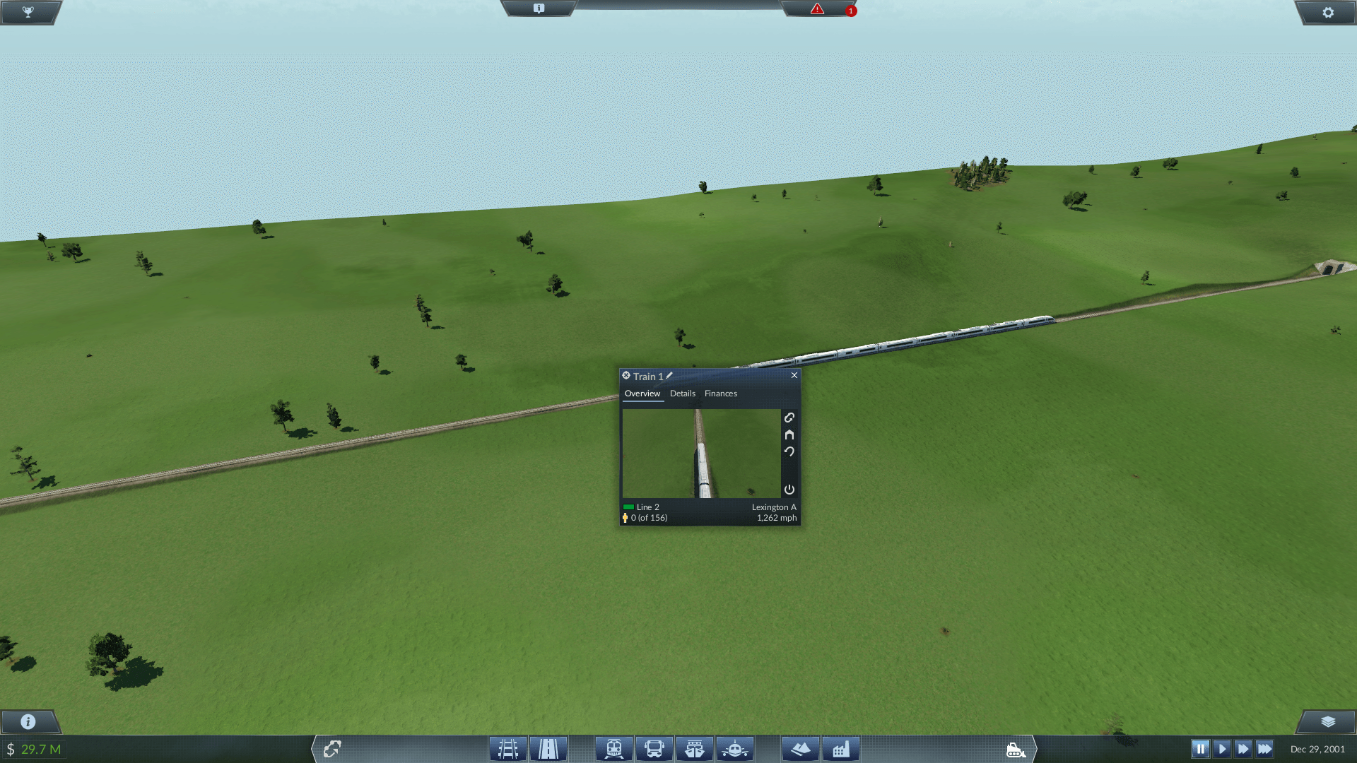 Non-revenue 1262 mph test run