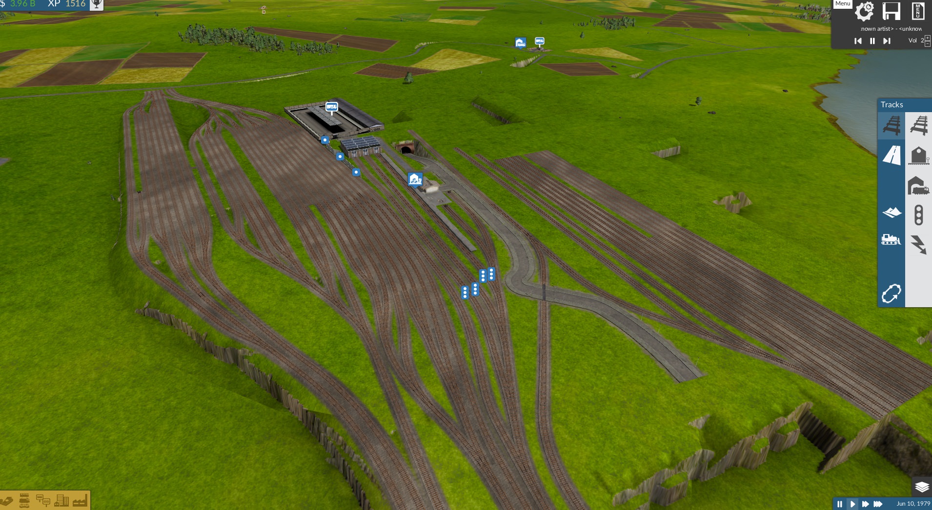 Trainyard in progress.