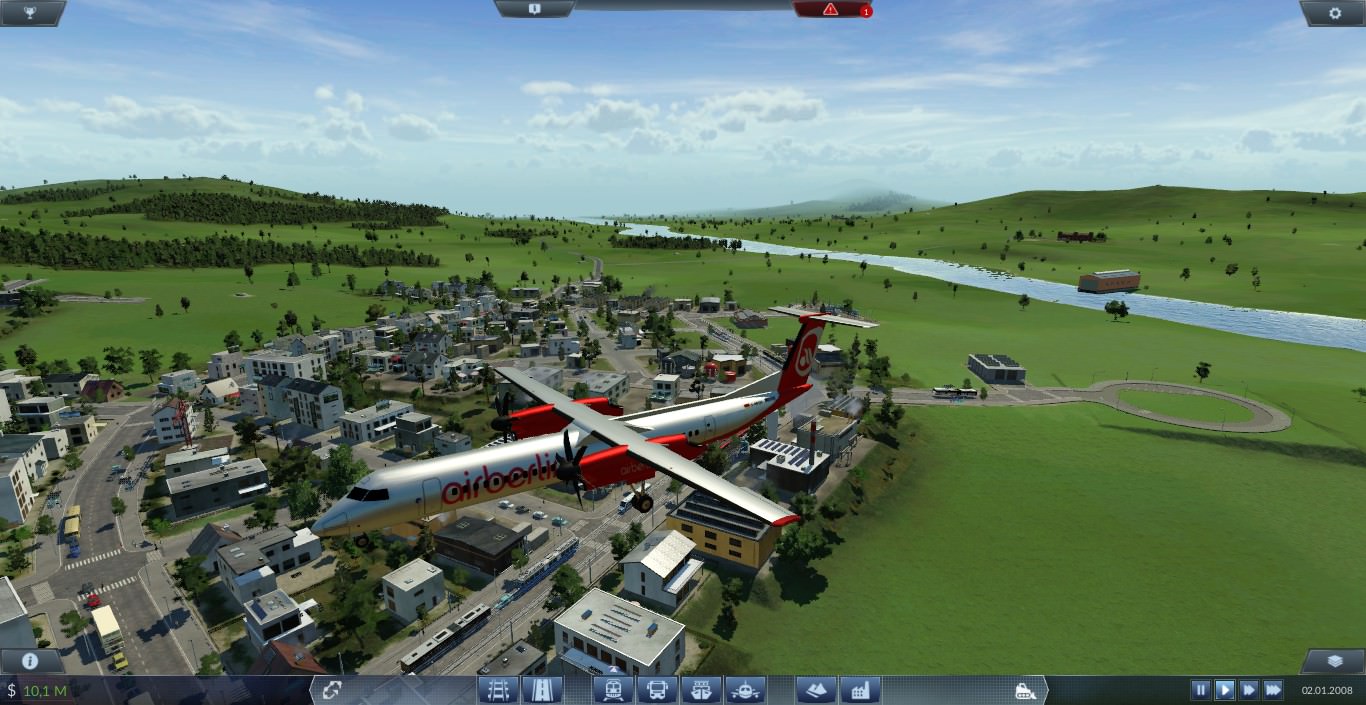 Eine alte airBerlin Dash-8 landet in Norddeich