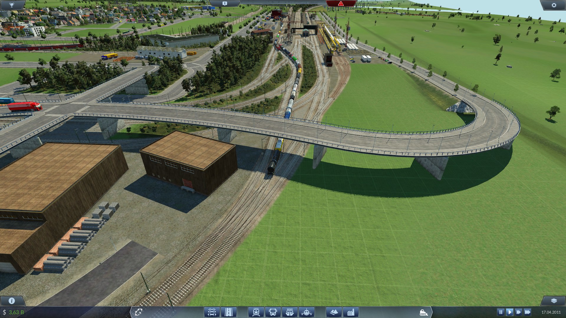 Zufahrt Umschlagbahnhof für LKW