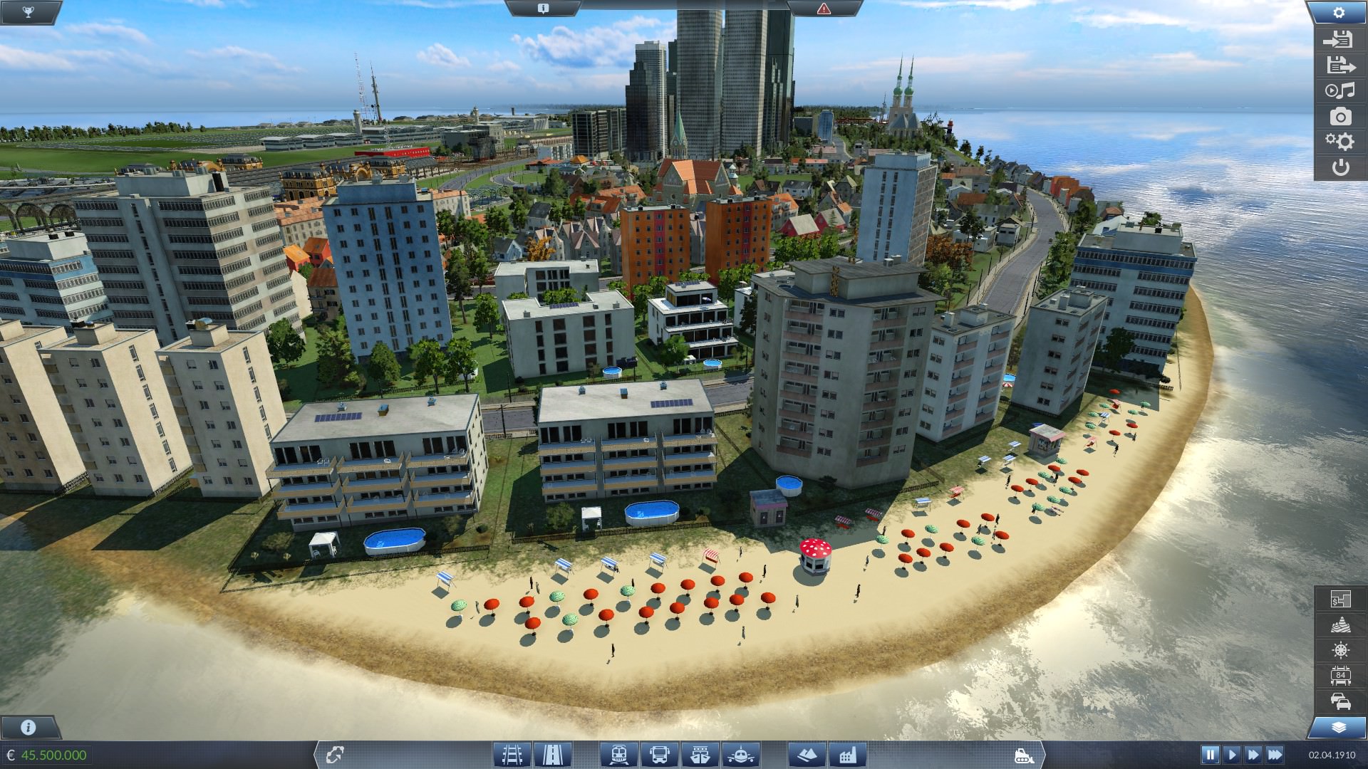 Kleiner Strand in Miami trotz Meer so viele Pools