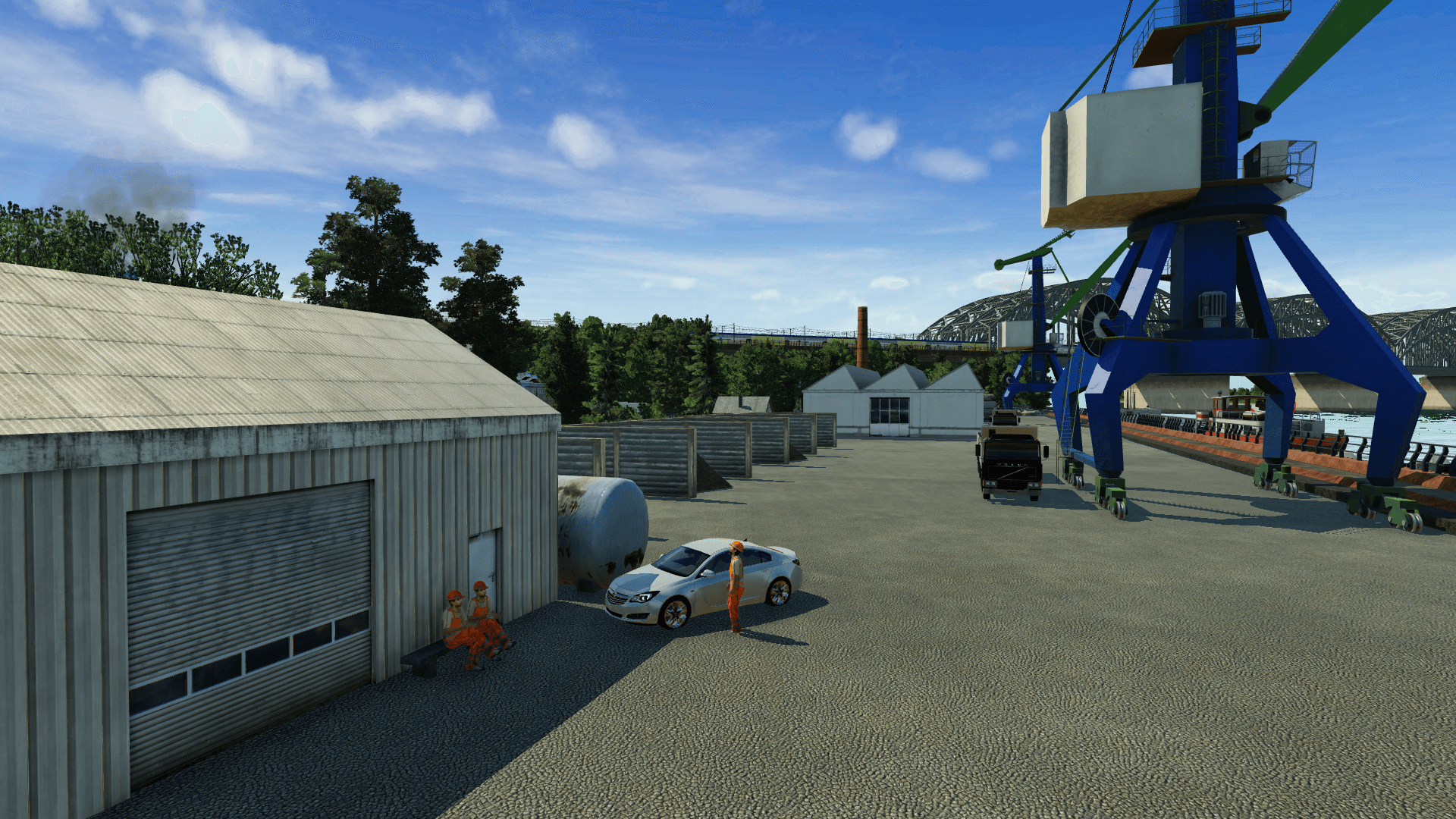 Mittagspause am Hafen