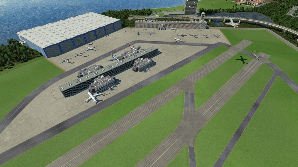 Neuer Terminal beim Flughafen