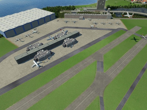 Neuer Terminal beim Flughafen