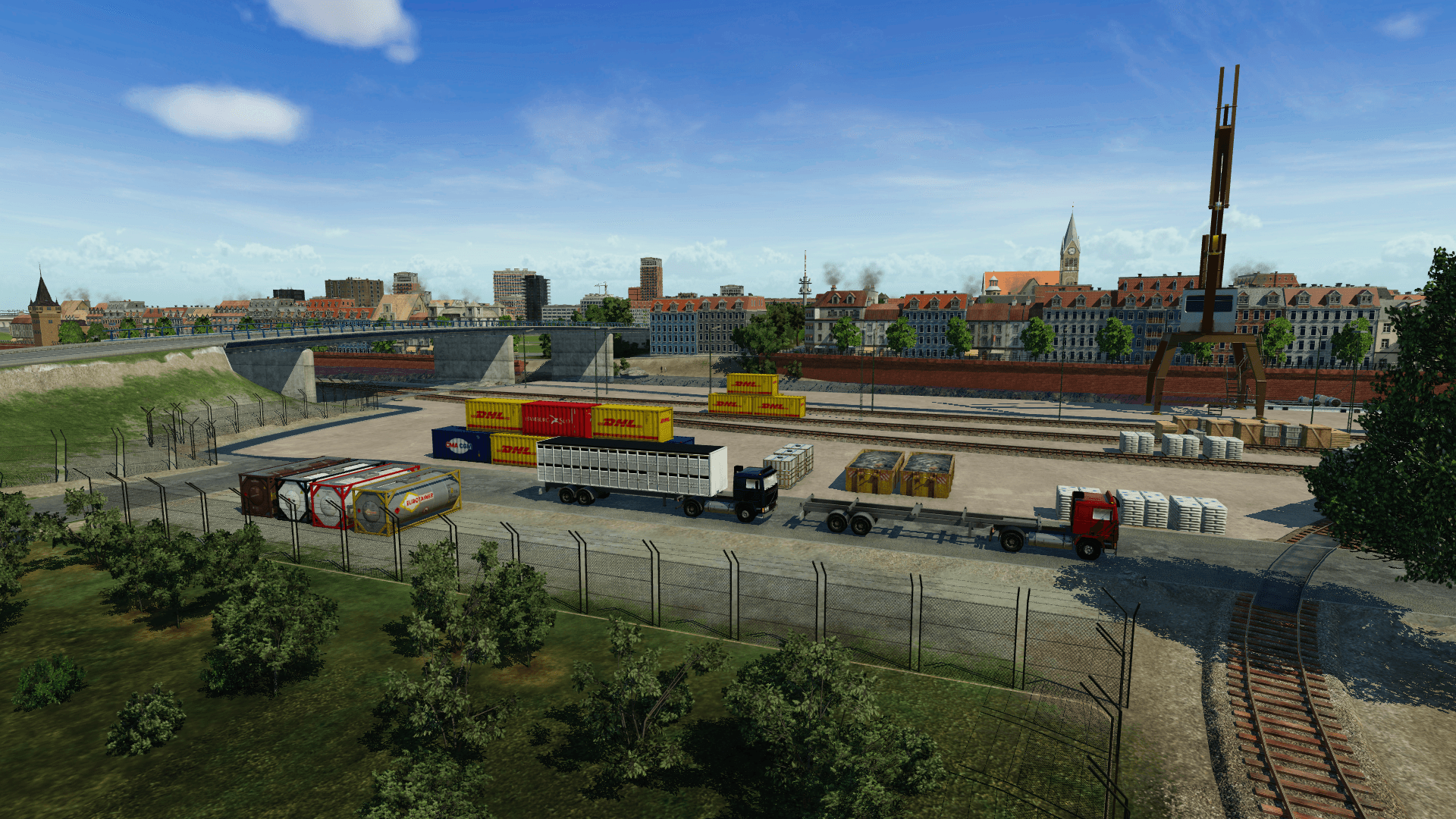 Blick vom Hafen auf die Stadt