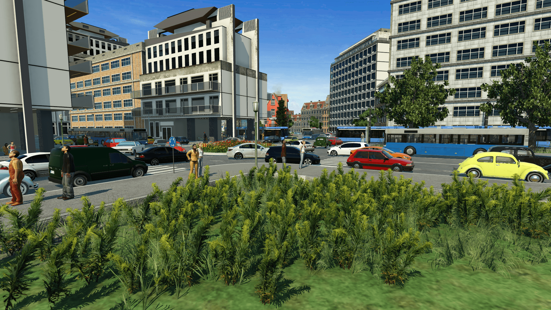 Hohes verkehrsaufkommen in der Innenstadt von München