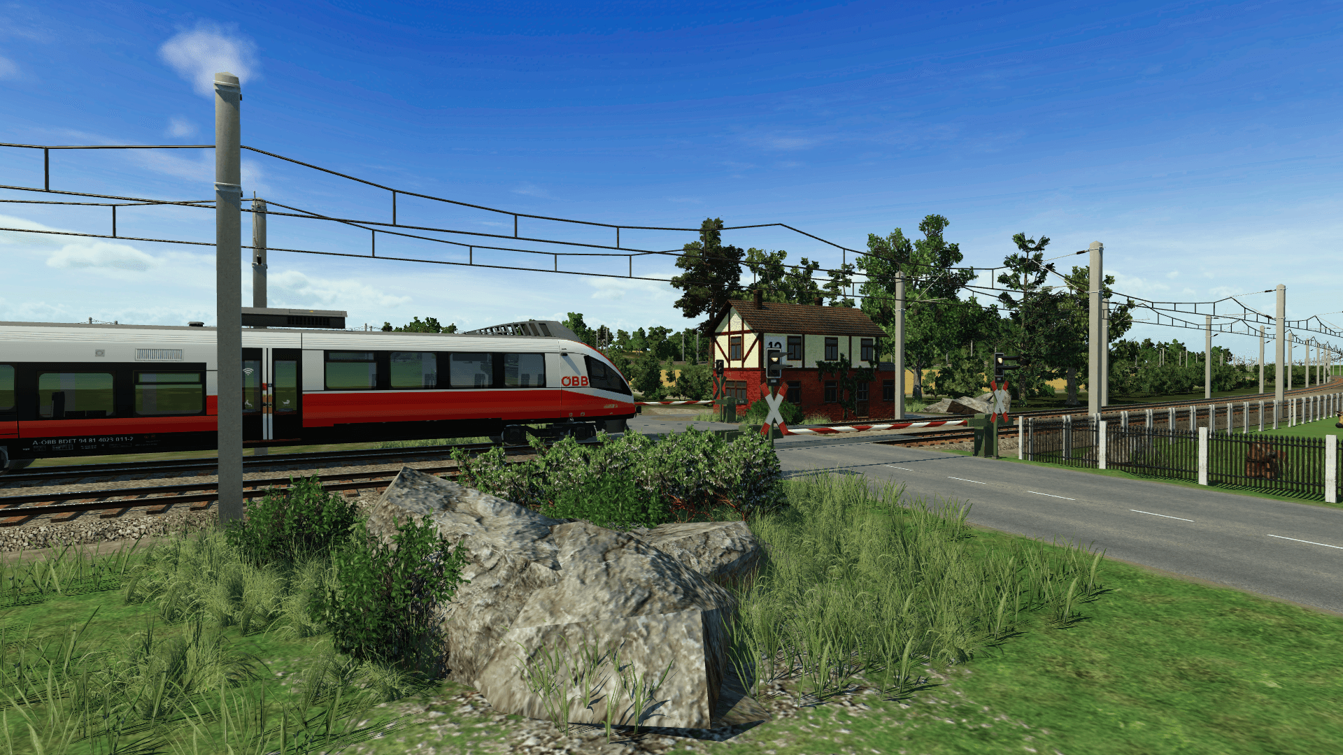 Bahnübergang auf der neuen Karte