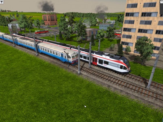 EMU ER9T (Ukrainian railways) and Stadler Flirt (Belarusian railways)