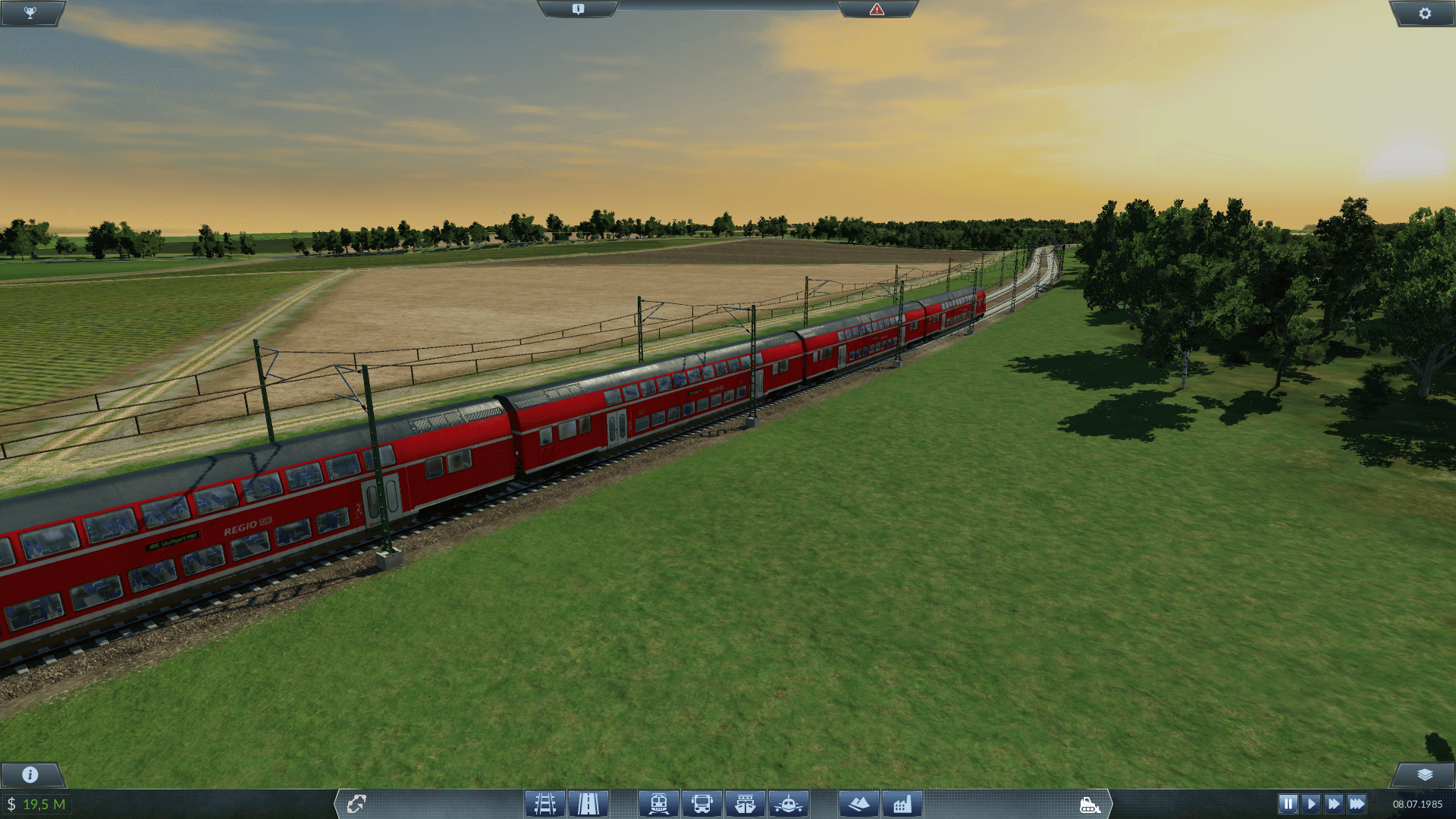 Regio auf der fahrt durch die Pampa