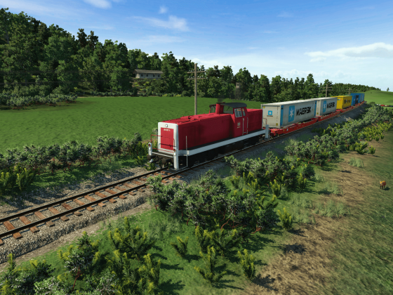 Güterzug Auf der Nebenbahn