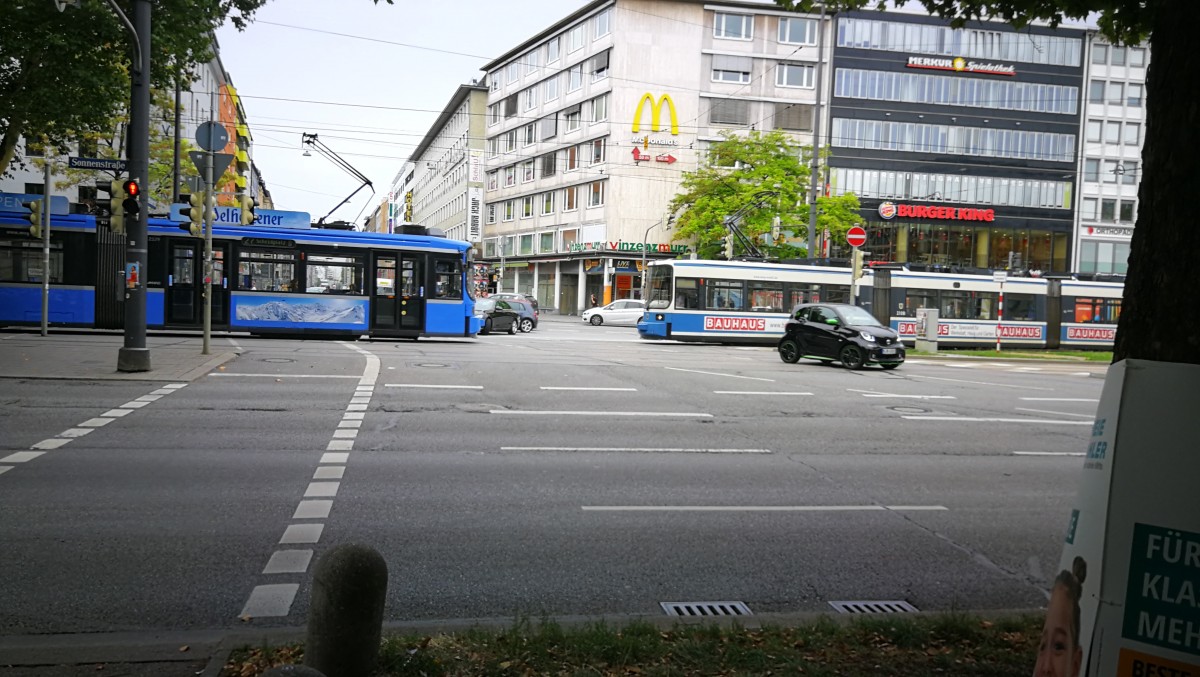 Die Blauen Trams in Munich