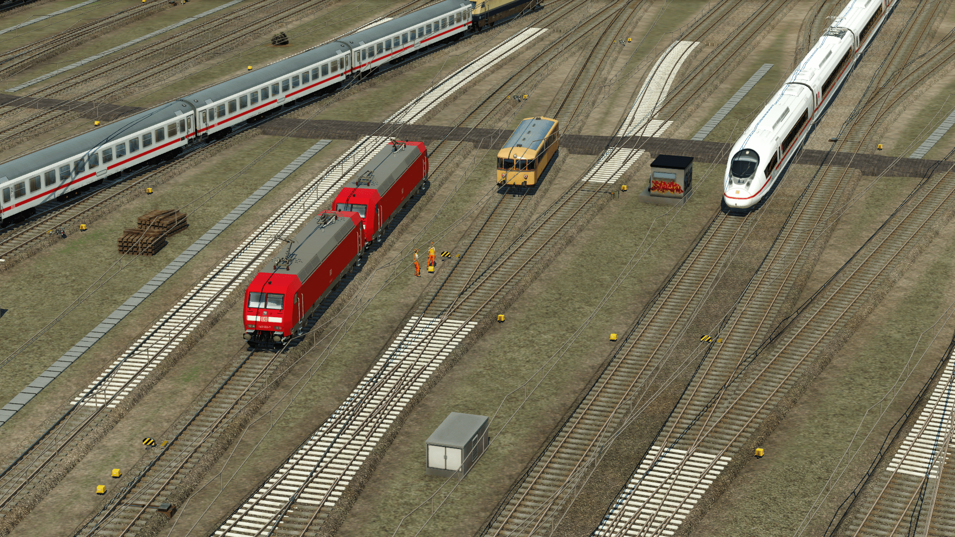 Wartungsarbeiten im Bahnhofsvorfeld