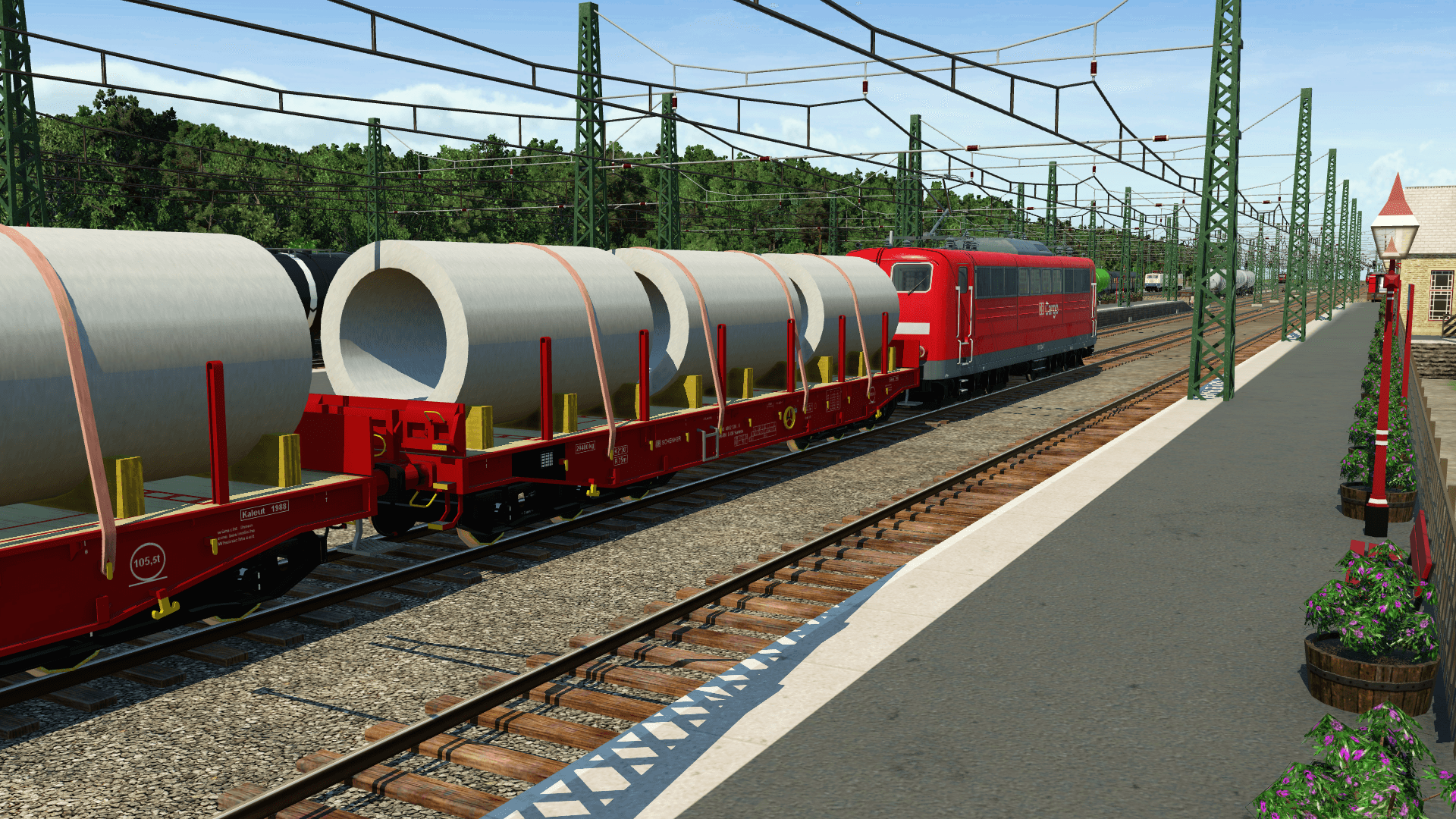 Mit'm Bauzug durch den Bahnhof