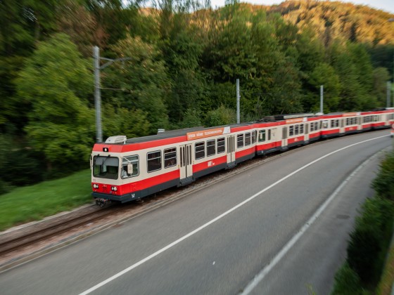 Pendelzug der Waldenburg Bahn