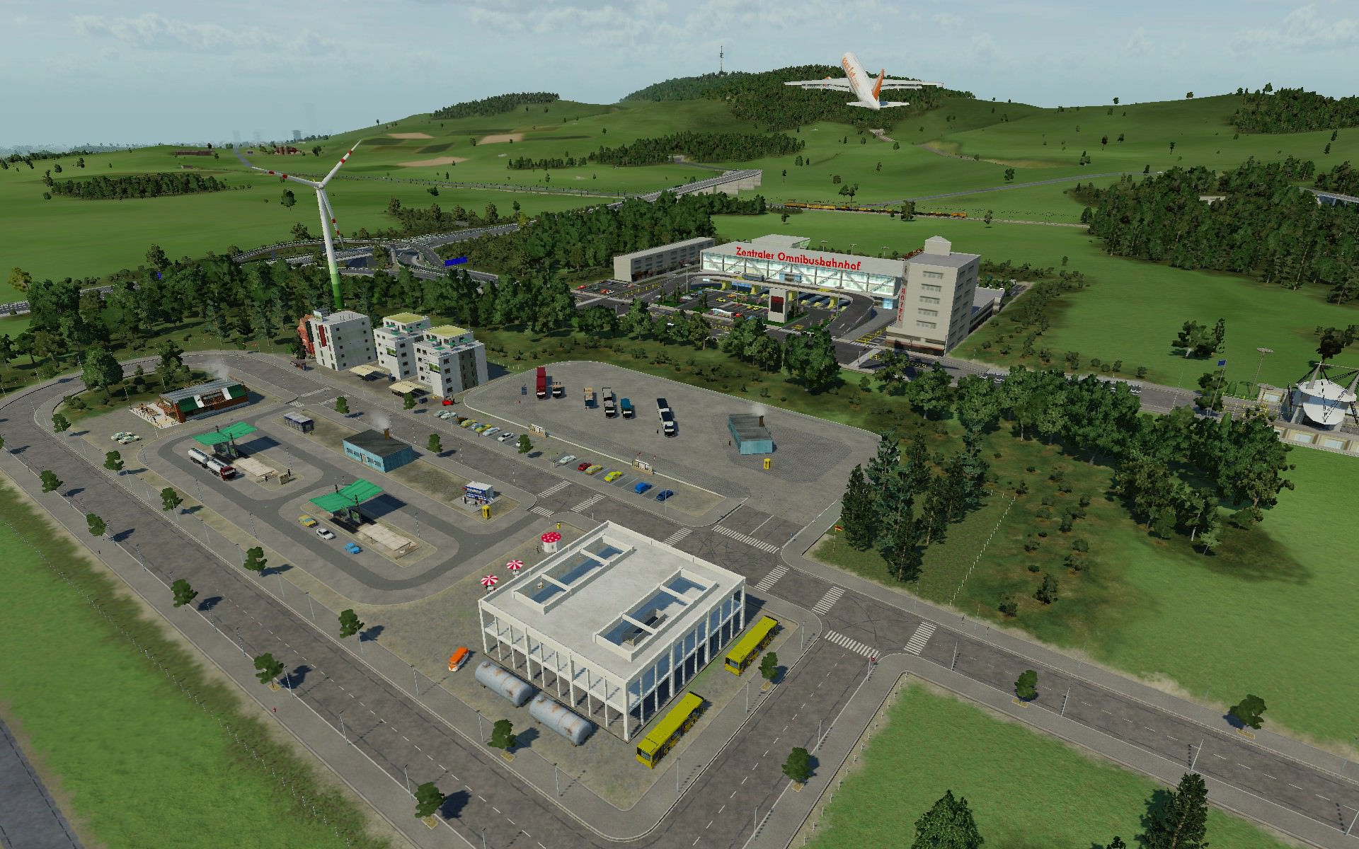 Autohof und Busbahnhof