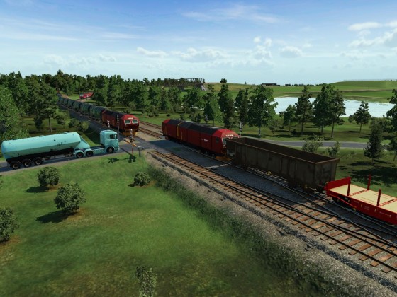 NSB Di6 cargo trains meet